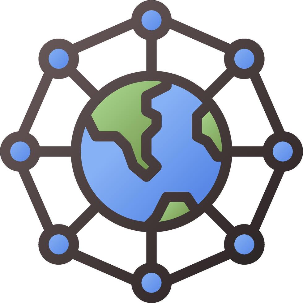 The earth is surrounded by a network of connections vector