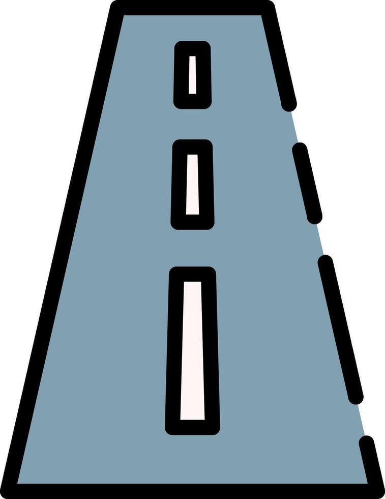 An image of a road with two lanes vector