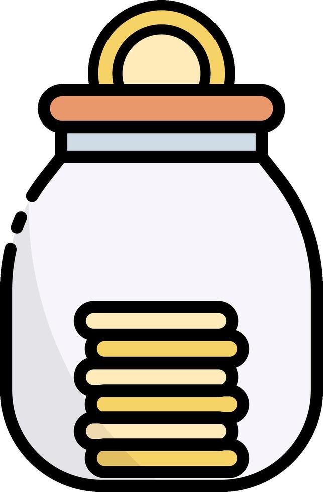 Money jar icon illustration design vector