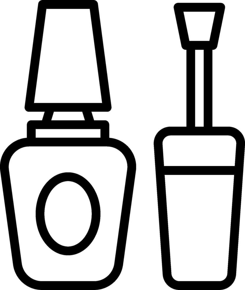 Nail polish and brush icon vector