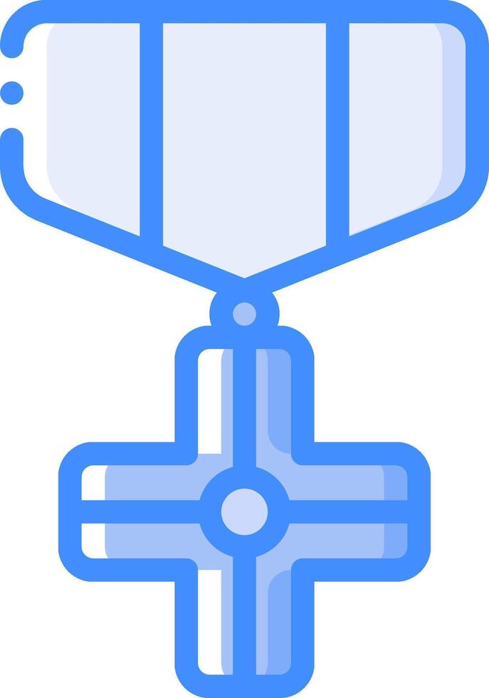 A medal with a cross on it vector