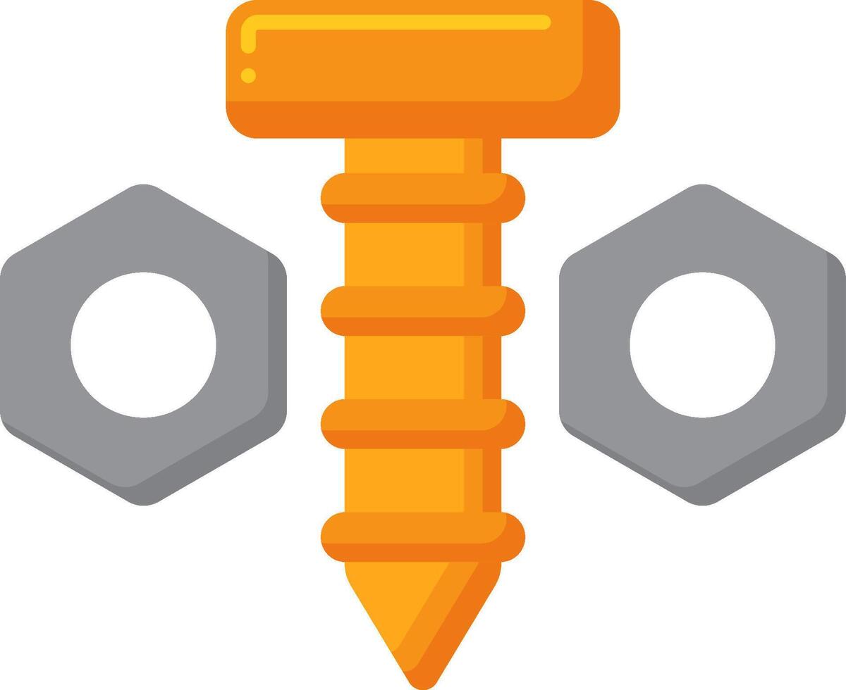 Screws and nuts icon vector