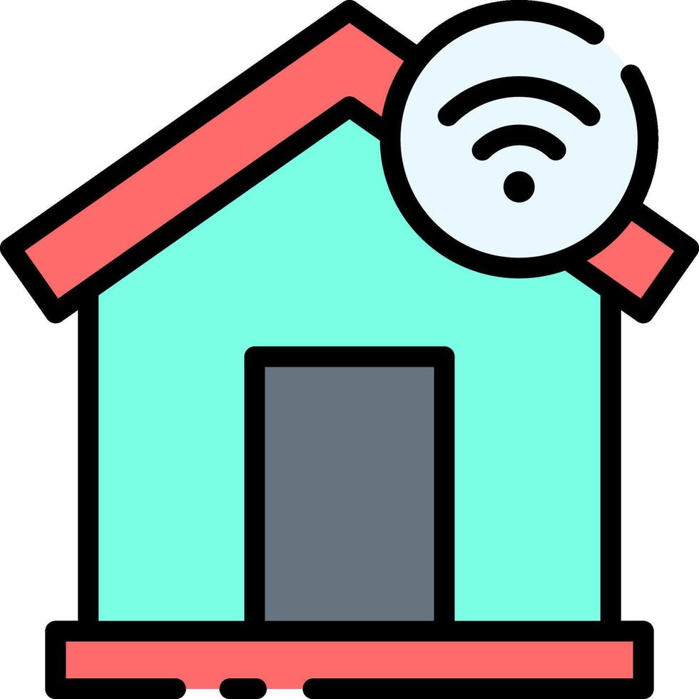 Home wifi icon vector