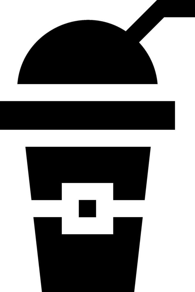 A black and white icon of a cup of coffee vector
