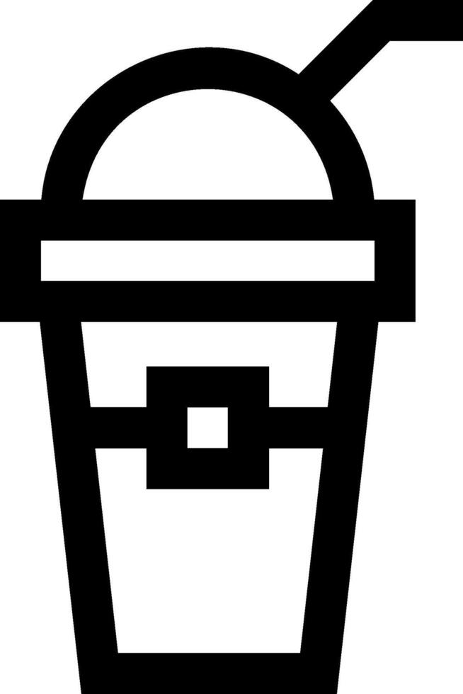 A black and white icon of a cup of coffee vector