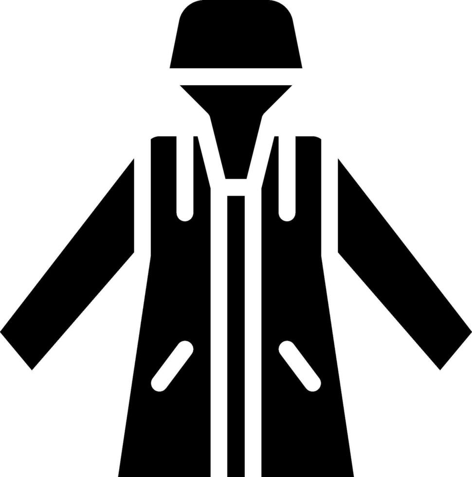 A black and white image of a man in a coat vector