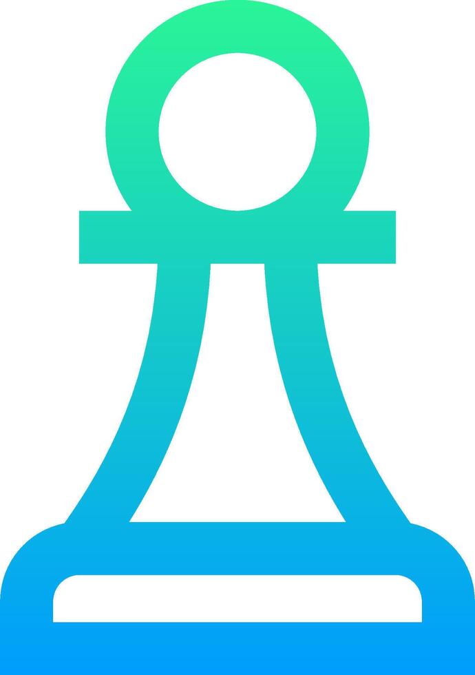 A blue and green chess piece on a white background vector