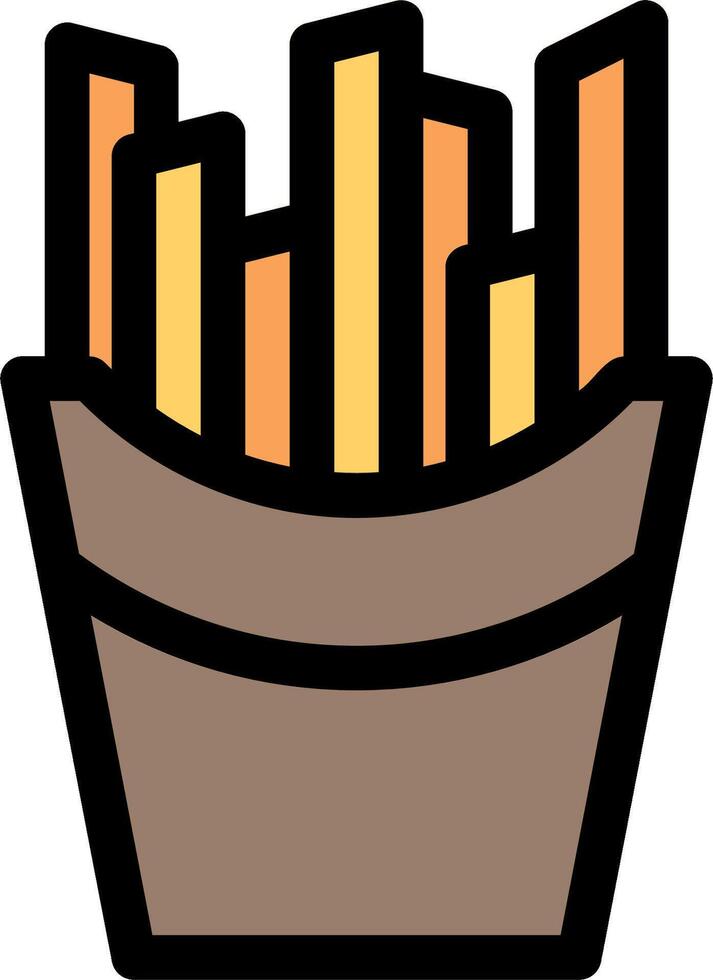 French fries icon vector