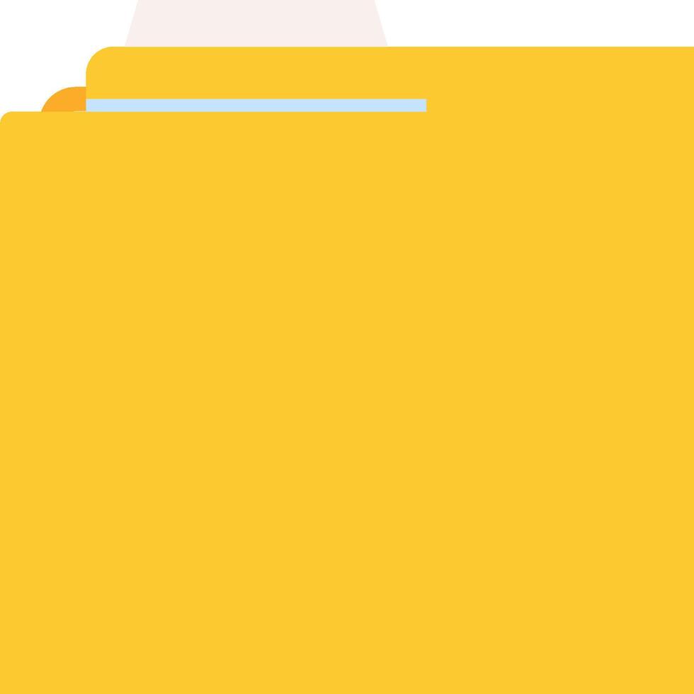 A yellow folder with a blue folder icon vector