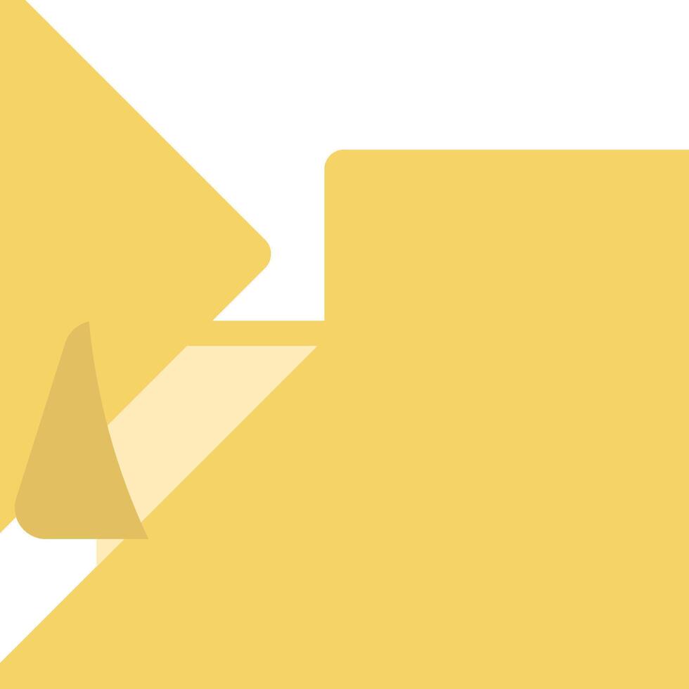 A yellow arrow pointing to a yellow triangle vector