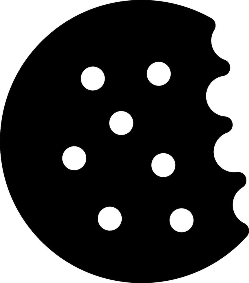 A black and white pizza slice with holes vector