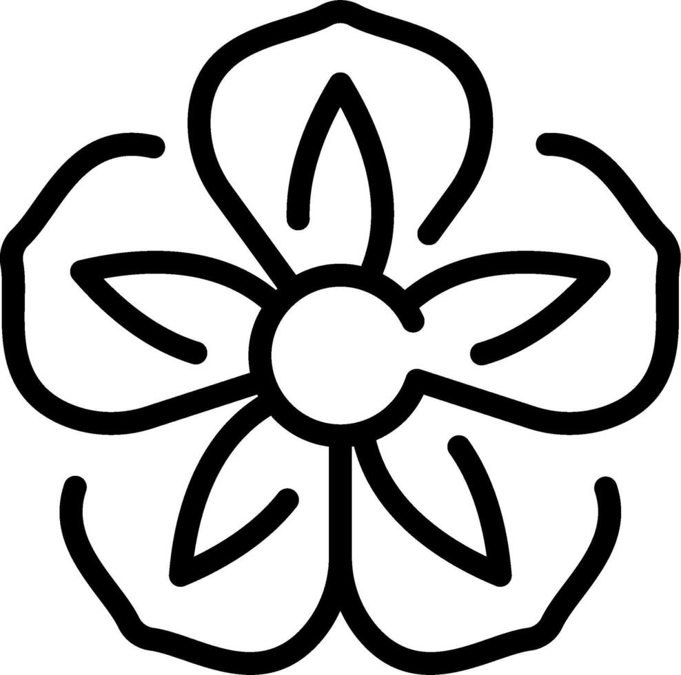 Flower outline coloring pages vector