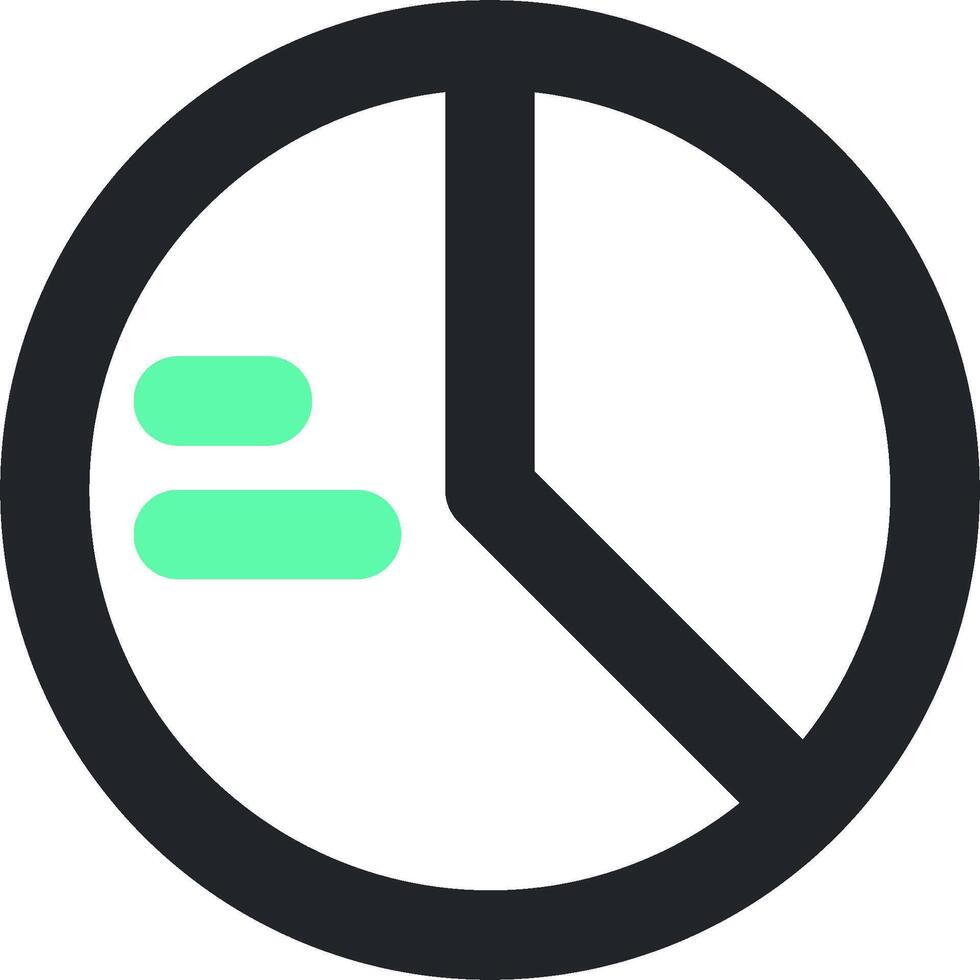 A clock icon with a green arrow pointing to the right vector