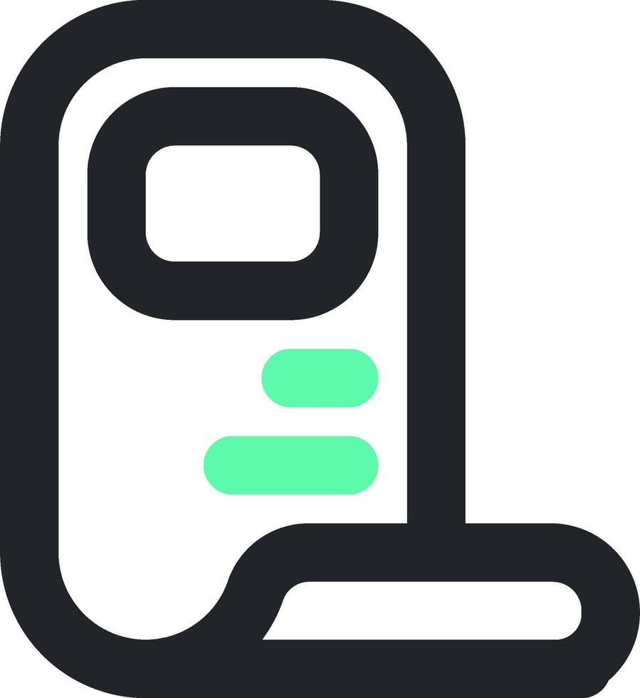 A phone icon with a green and black background vector