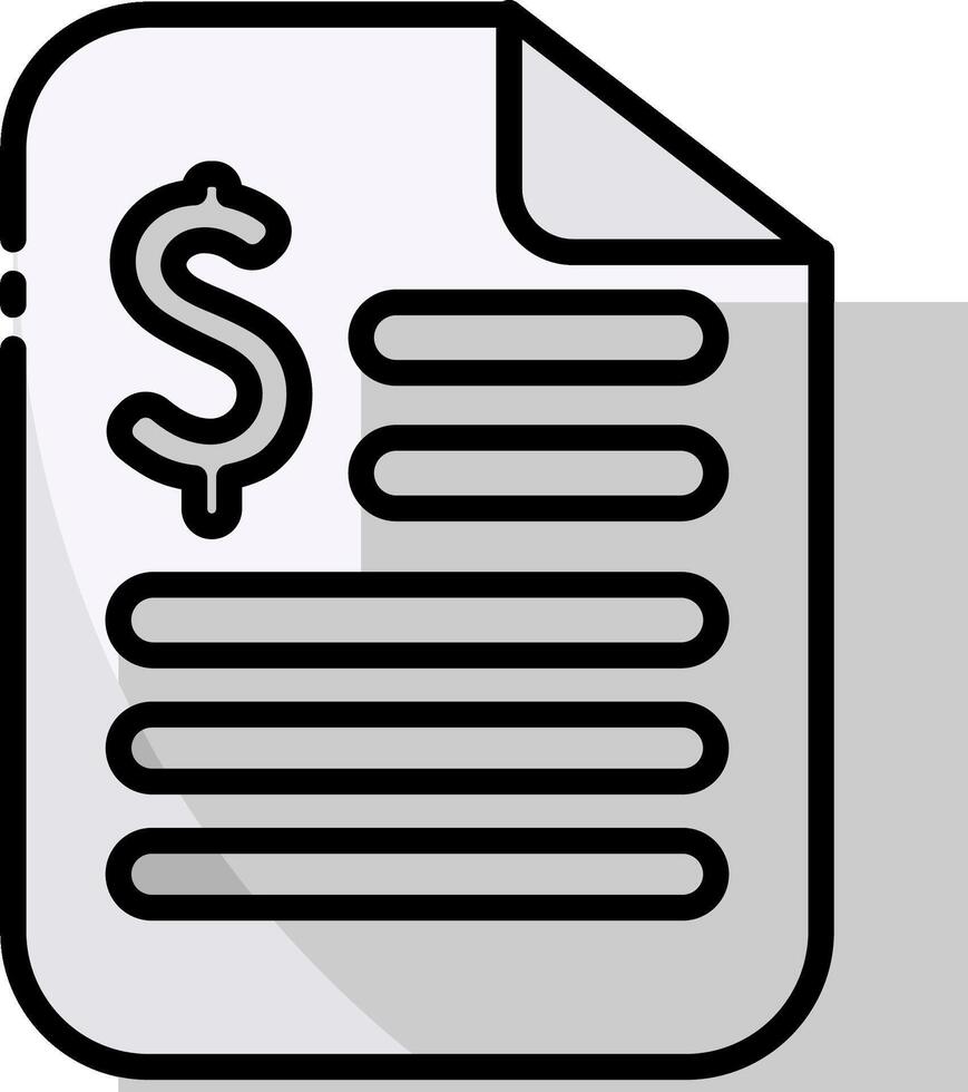 A document with a dollar sign on it vector