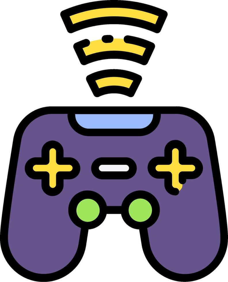 A game controller with wifi symbol vector