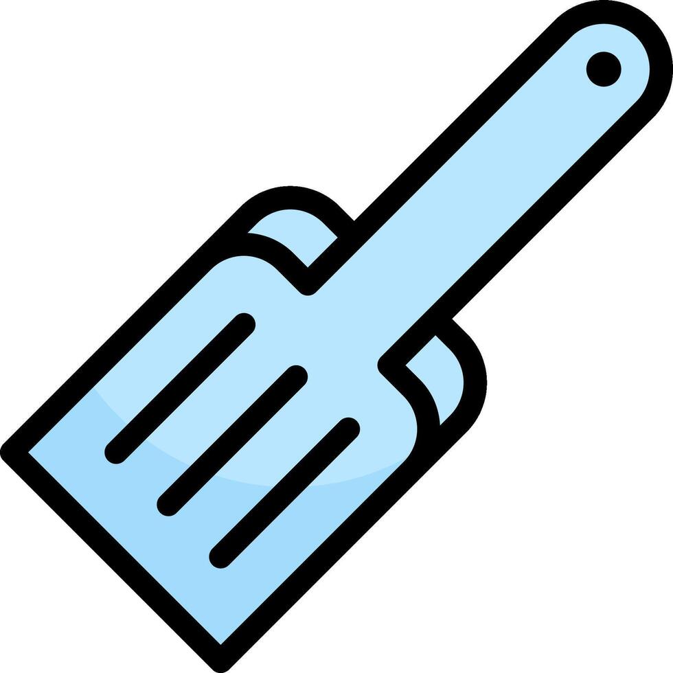 A blue spatula icon on a white background vector