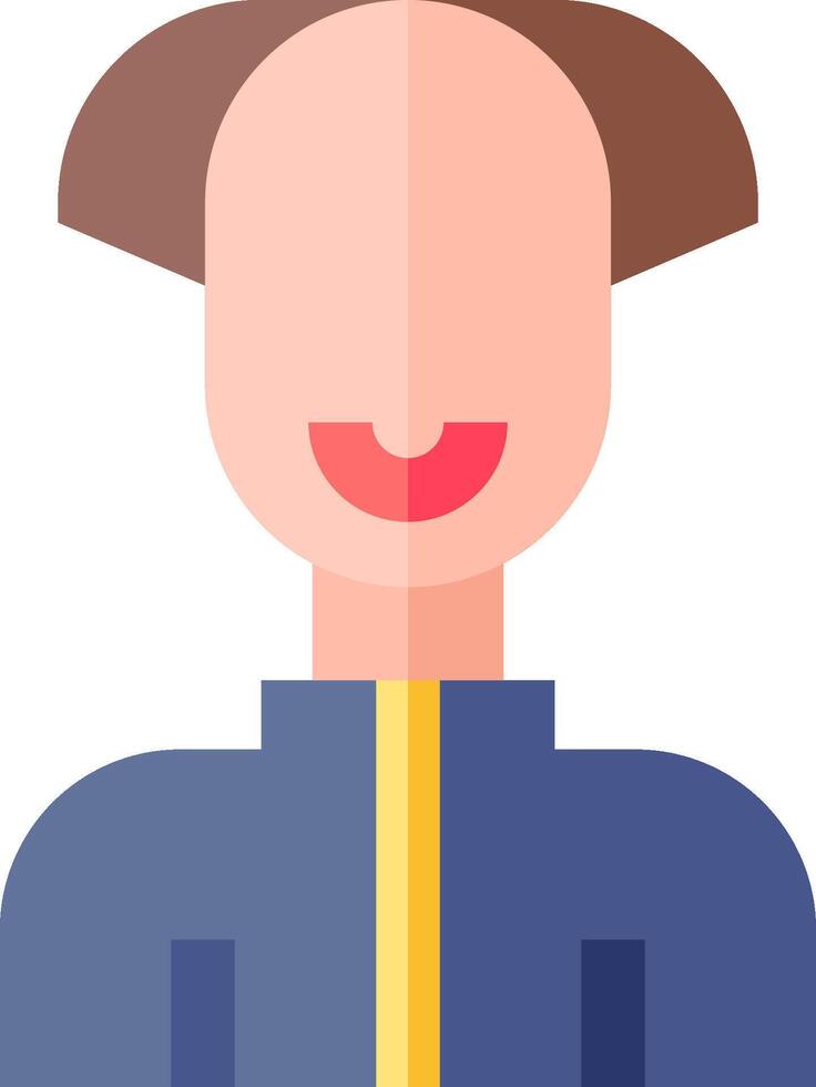 A man with a blue shirt and yellow tie vector