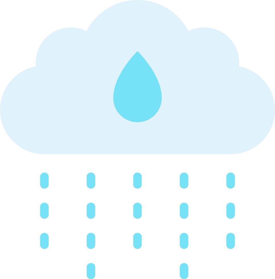 A cloud with rain drops and a drop vector