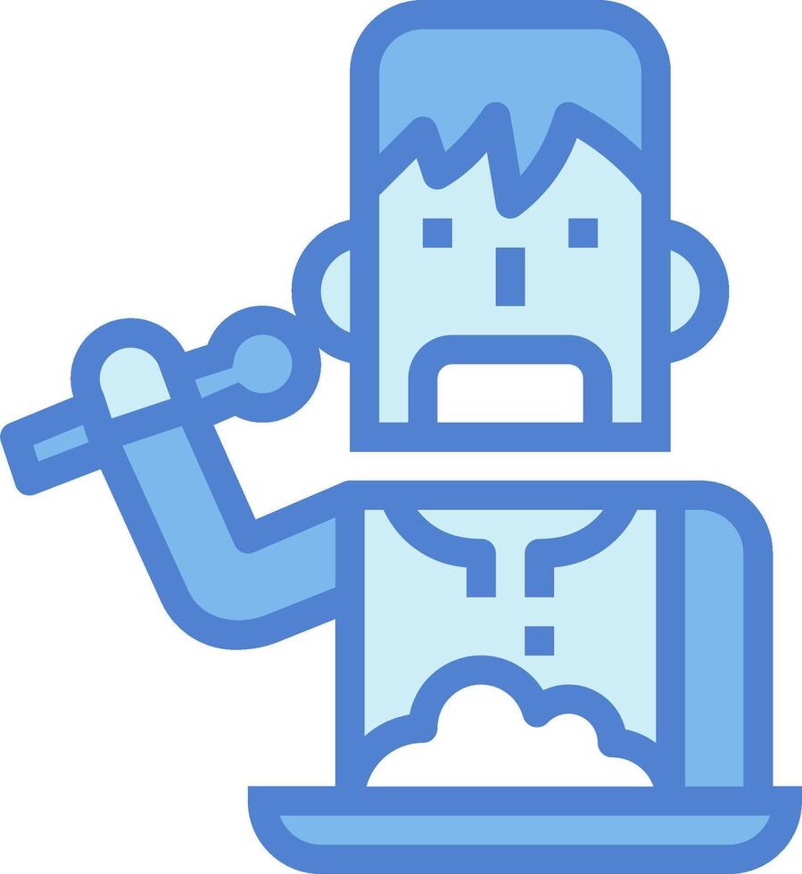 A man with a microphone in his hand vector