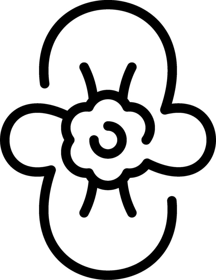 A black and white drawing of a flower vector
