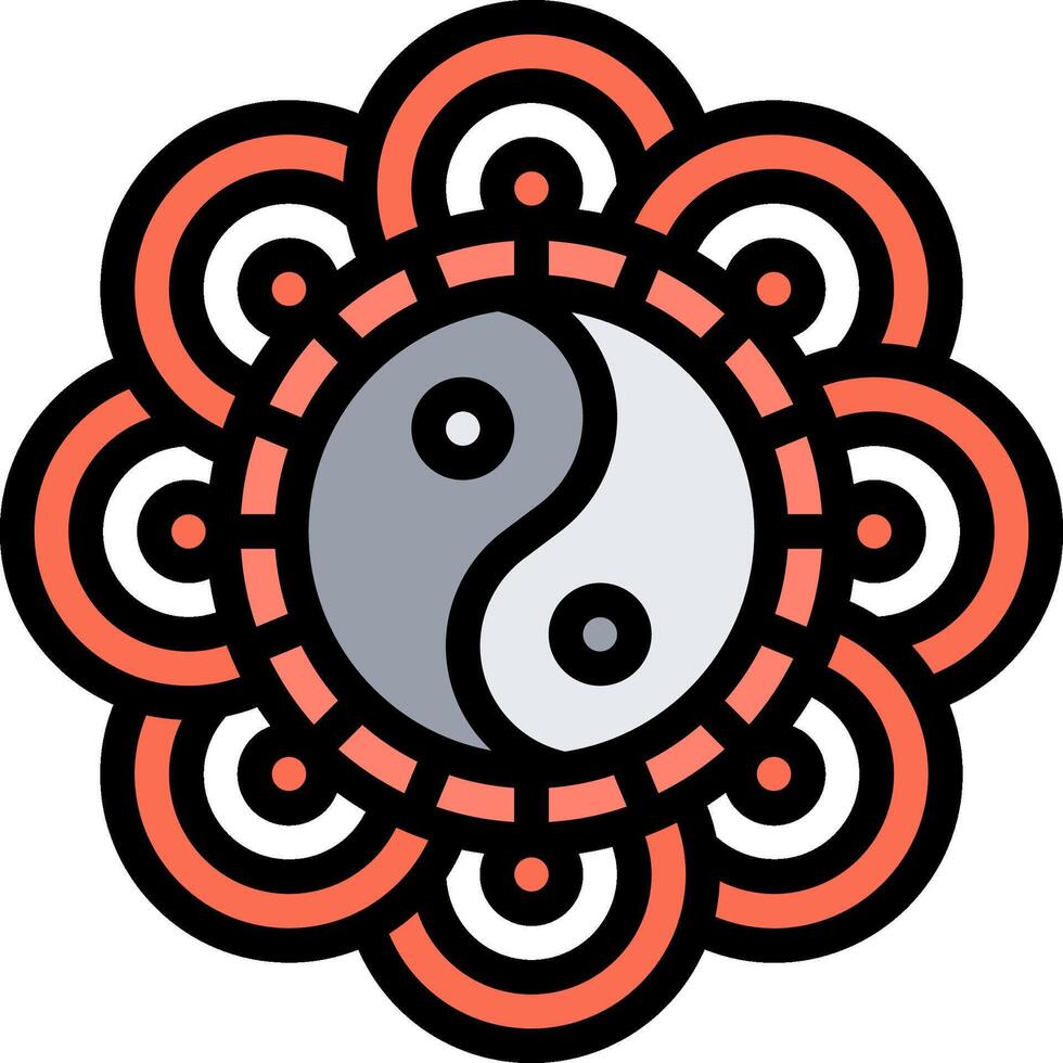 Yin yang symbol illustration vector