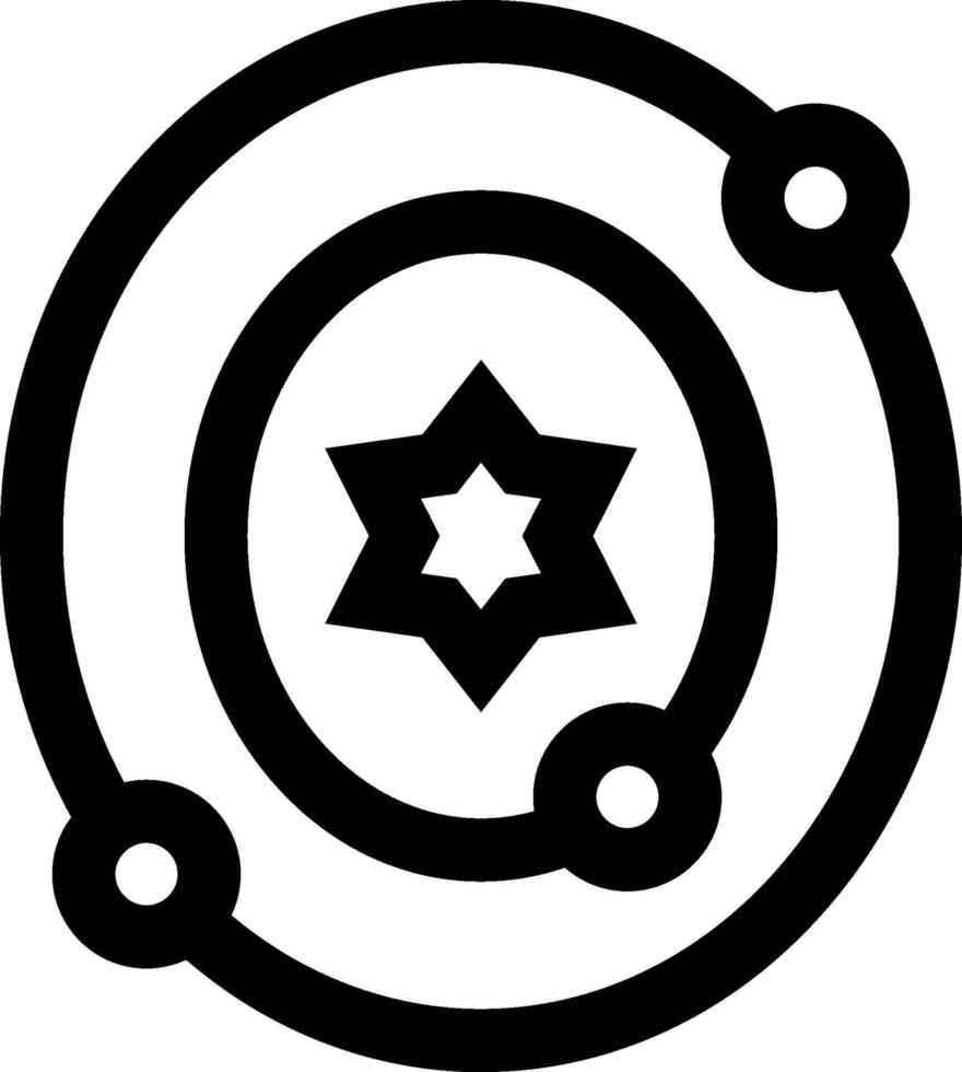 A black and white logo with a star and a circle vector