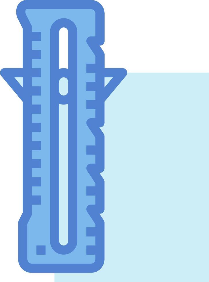 A thermometer with a blue handle on a white background vector