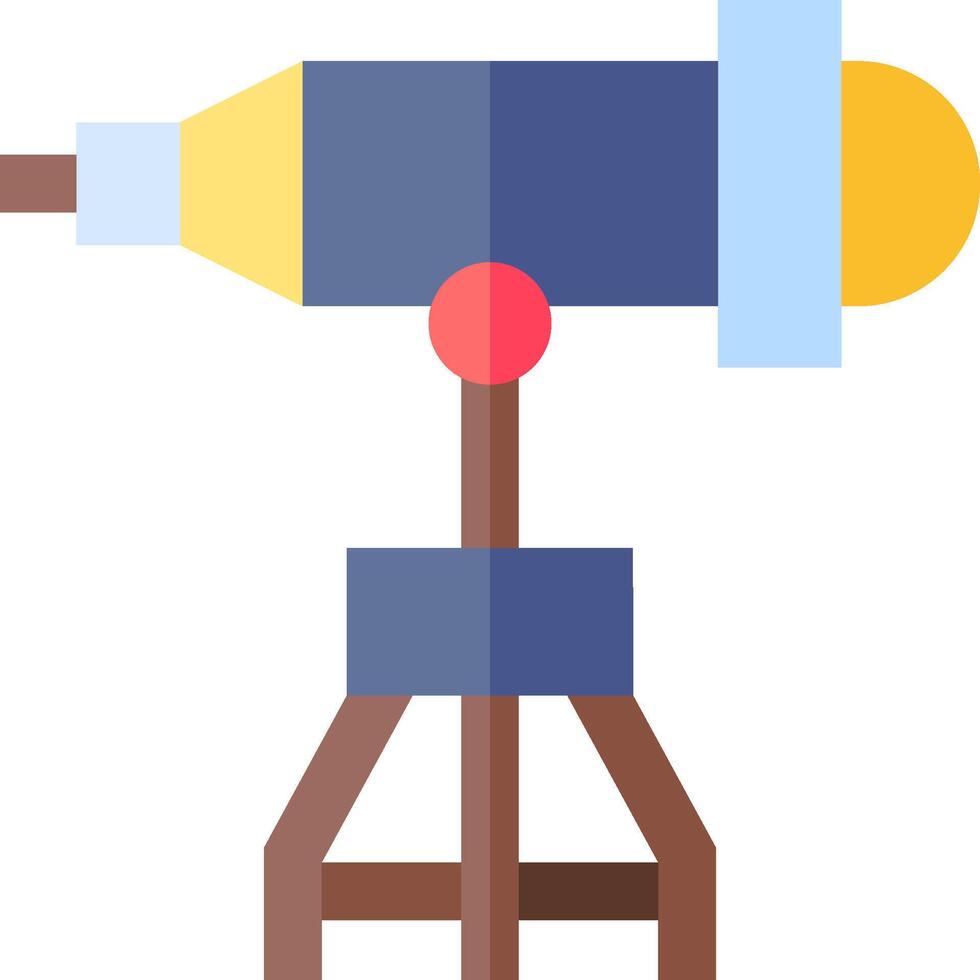 A flat illustration of a telescope vector