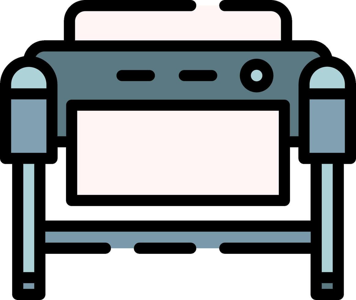 A printer is shown on a white background vector