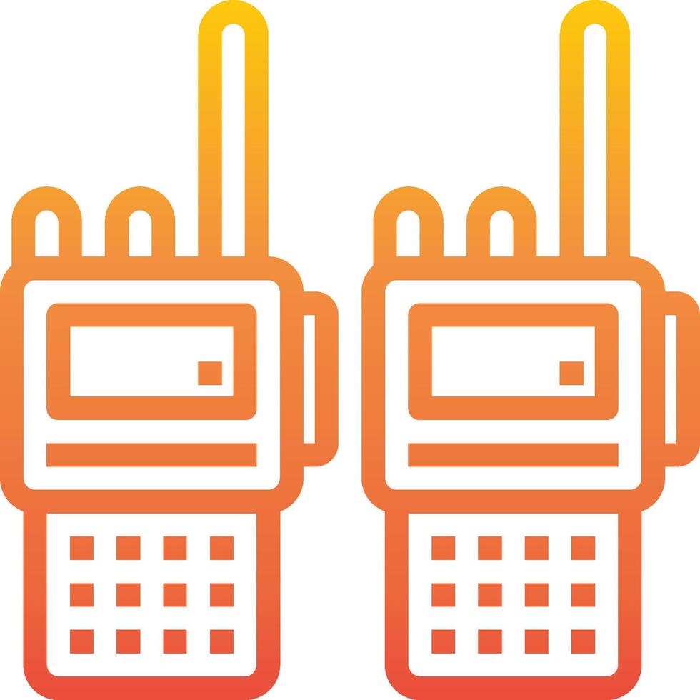 Two walkie talkies on a white background vector
