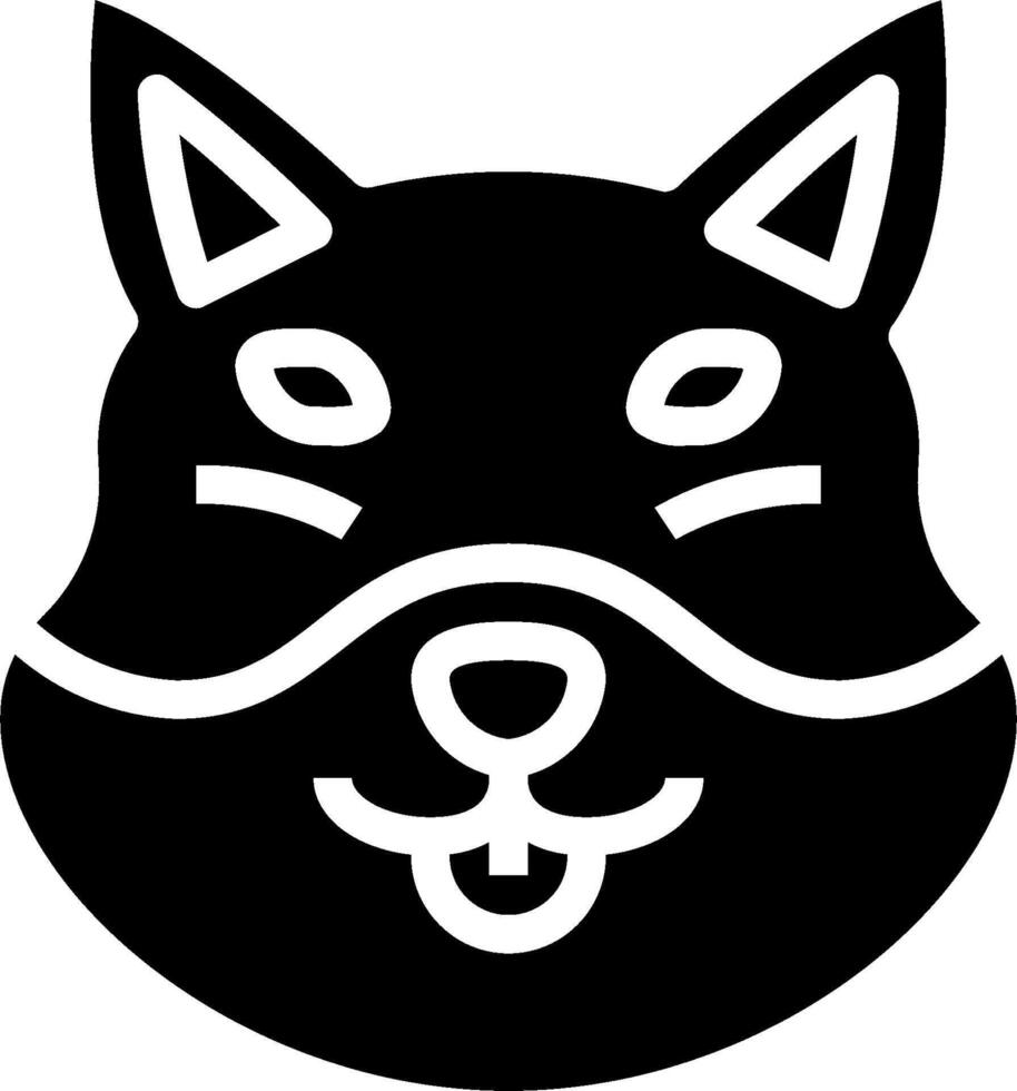 A black and white logo of a cat's face vector