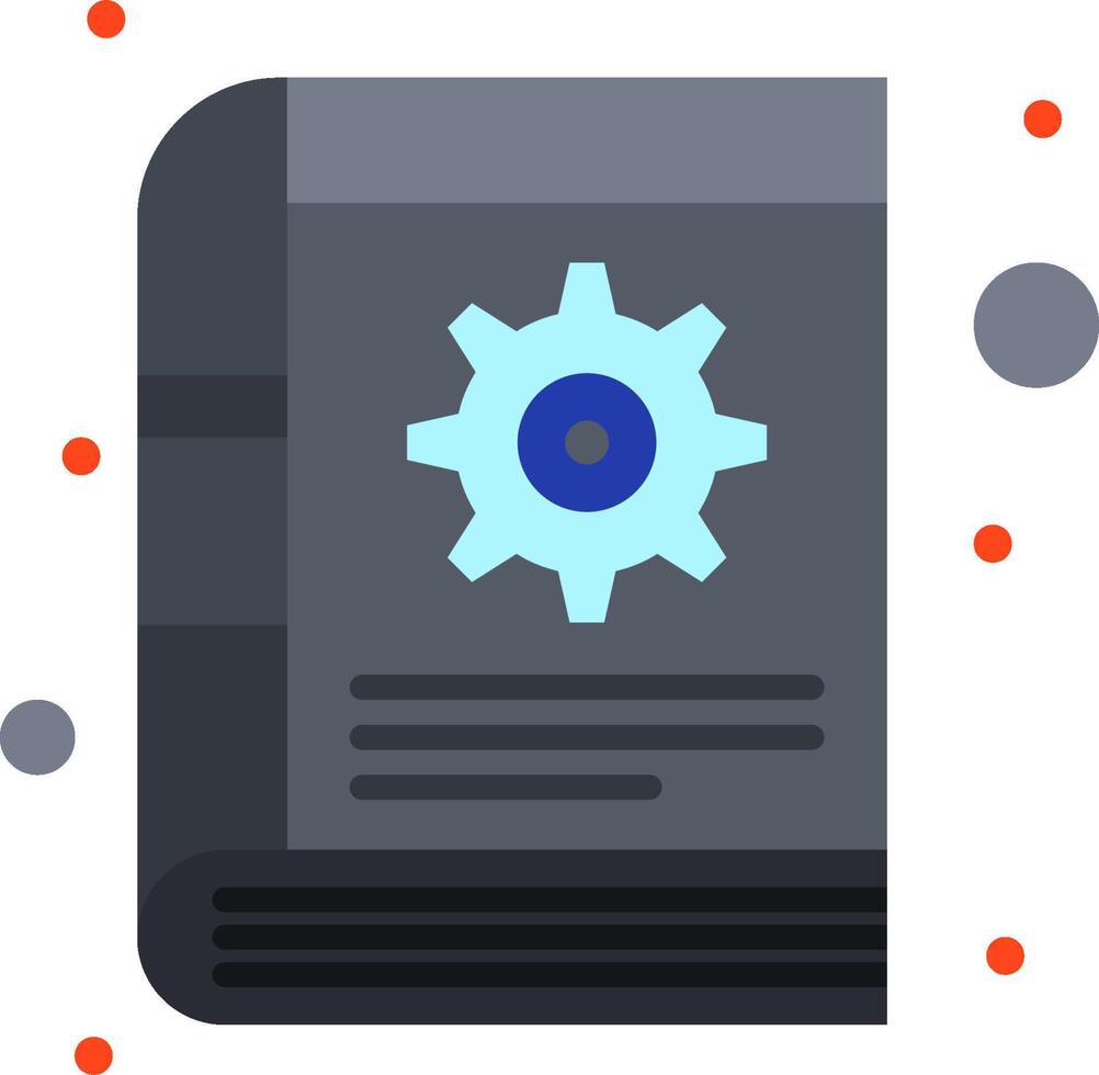 A book with a gear wheel on it vector