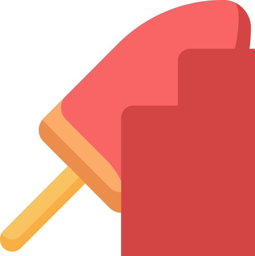 A red popsicle with a white background vector