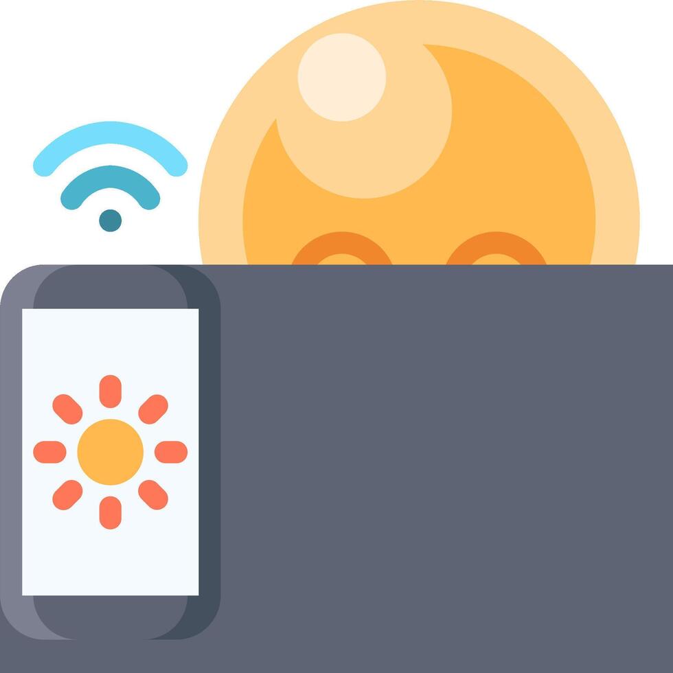 Mobile phone with wifi icon vector