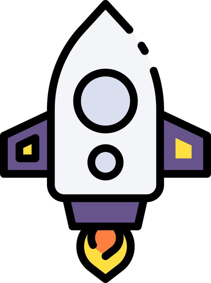 Space rocket icon illustration vector