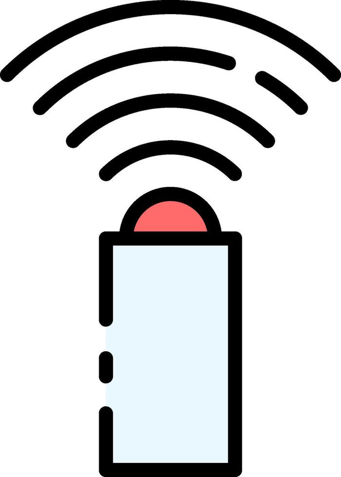 A battery with a wifi symbol on it vector