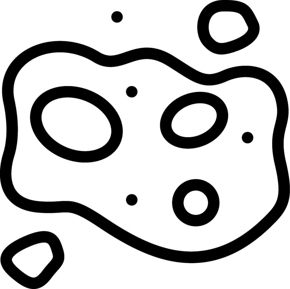 A black and white drawing of a piece of rock vector