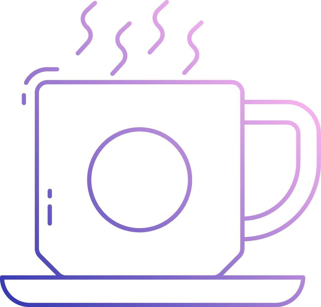 A cup of coffee with steam coming out of it vector