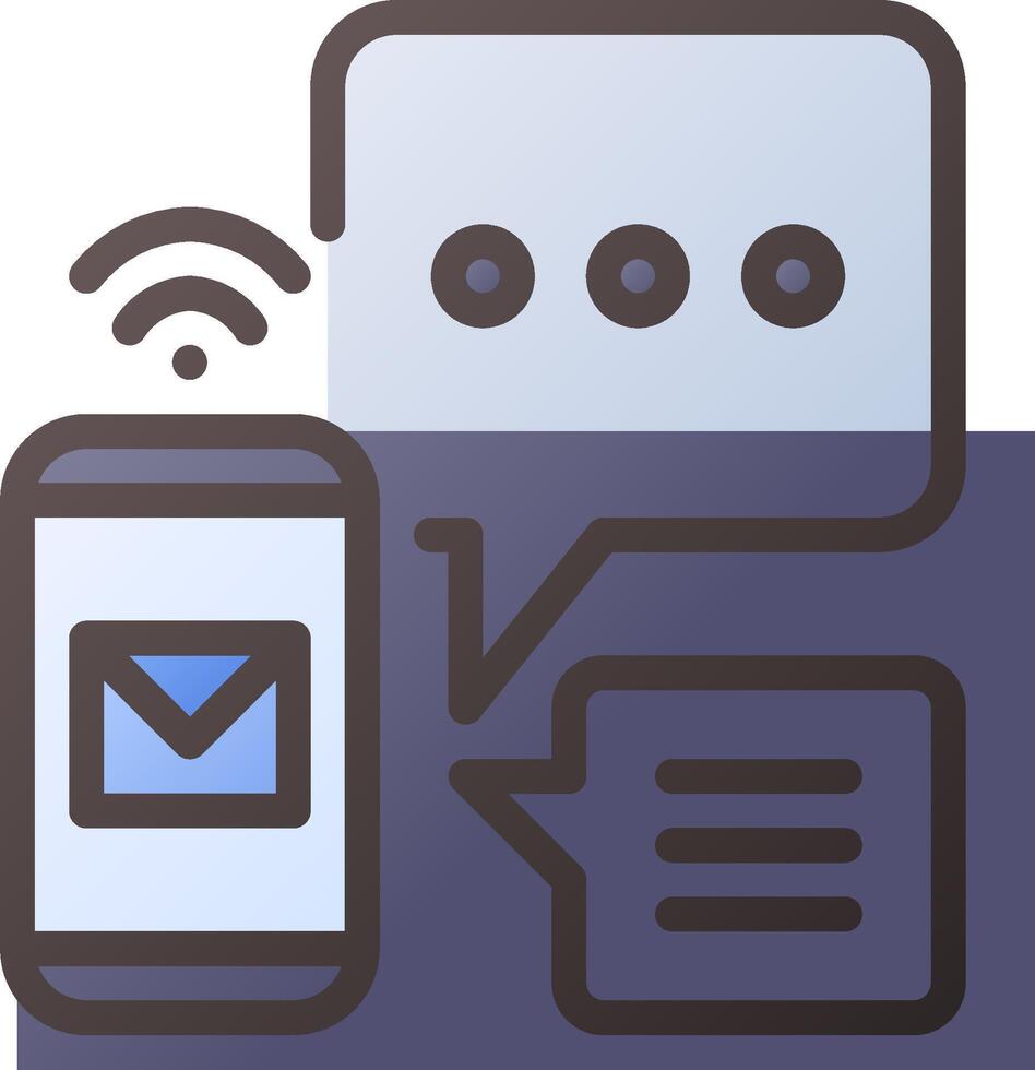 Mobile messaging icon vector