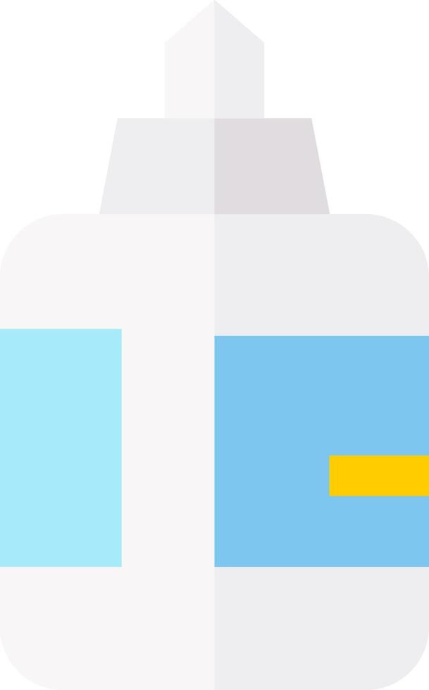 A white container with a blue and yellow stripe vector