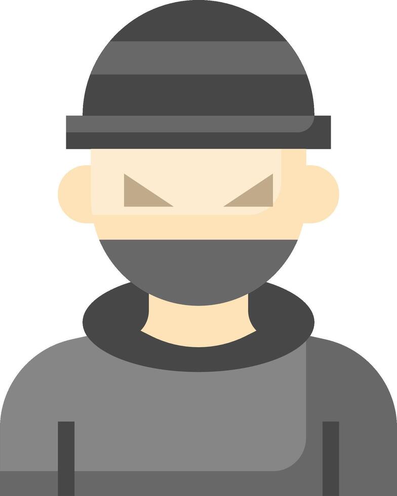 A man in a black hat and mask vector