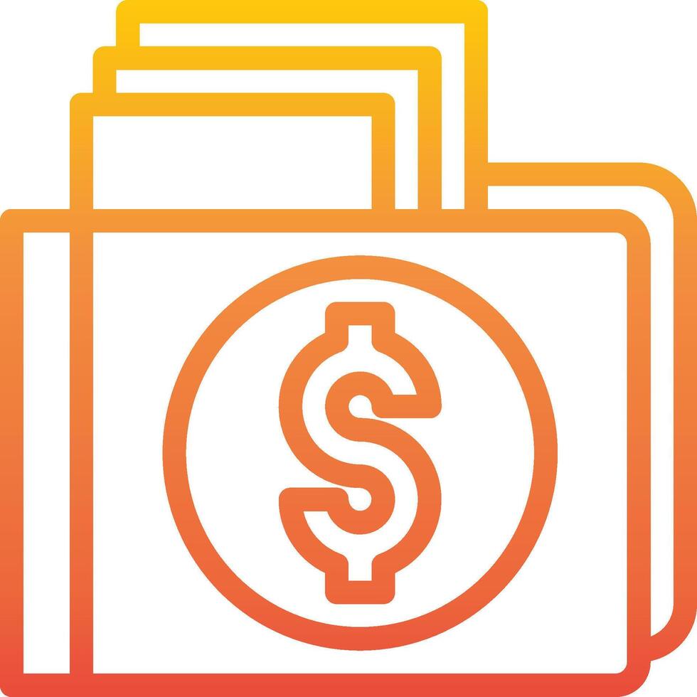 A folder with a dollar sign on it vector