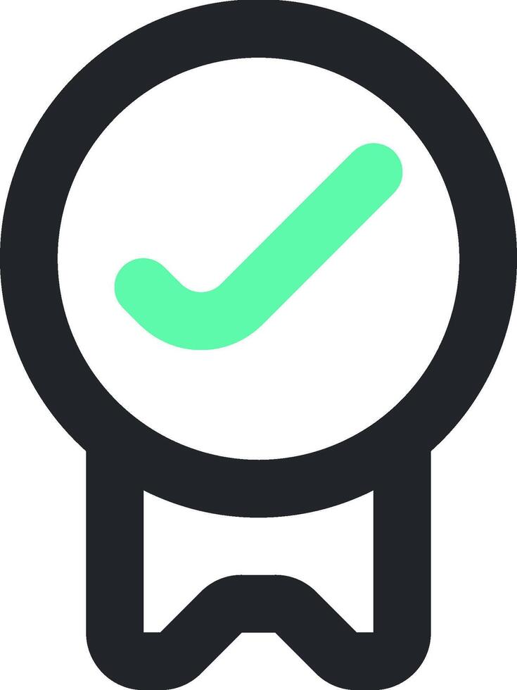 A green tick mark on a white background vector