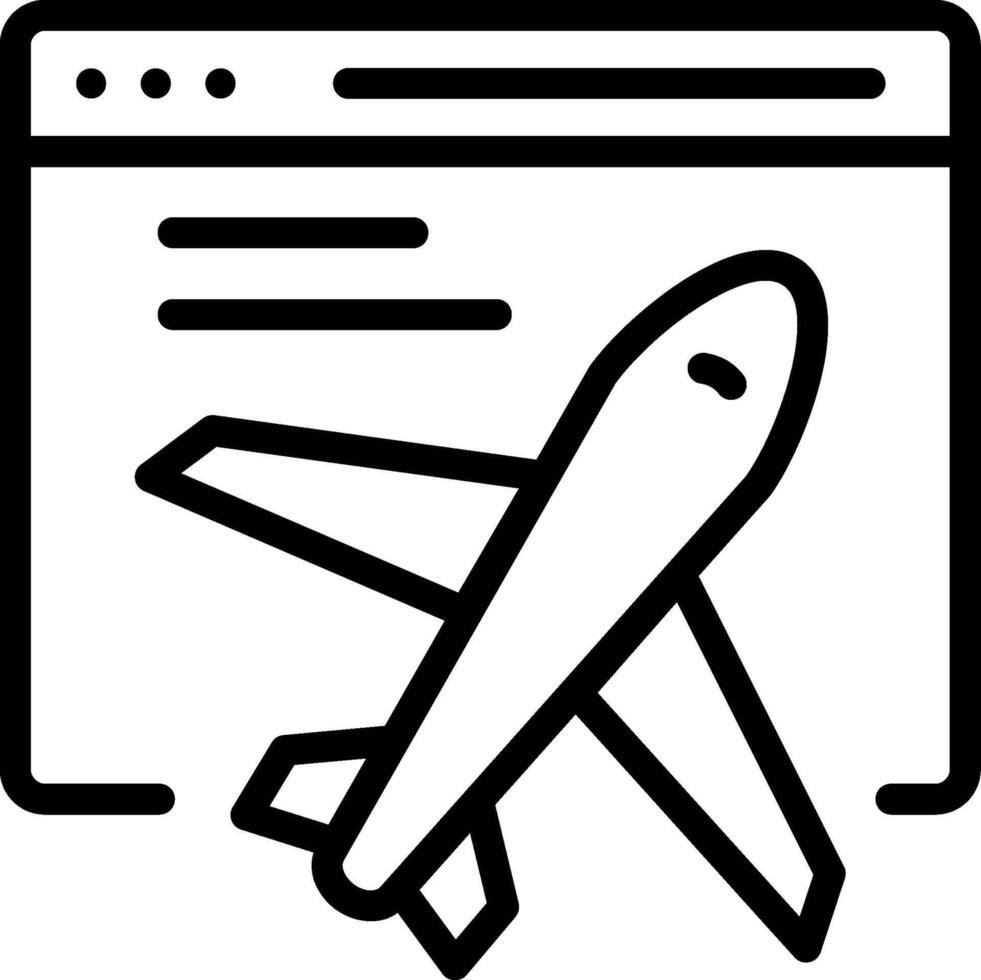 Airline travel icon vector