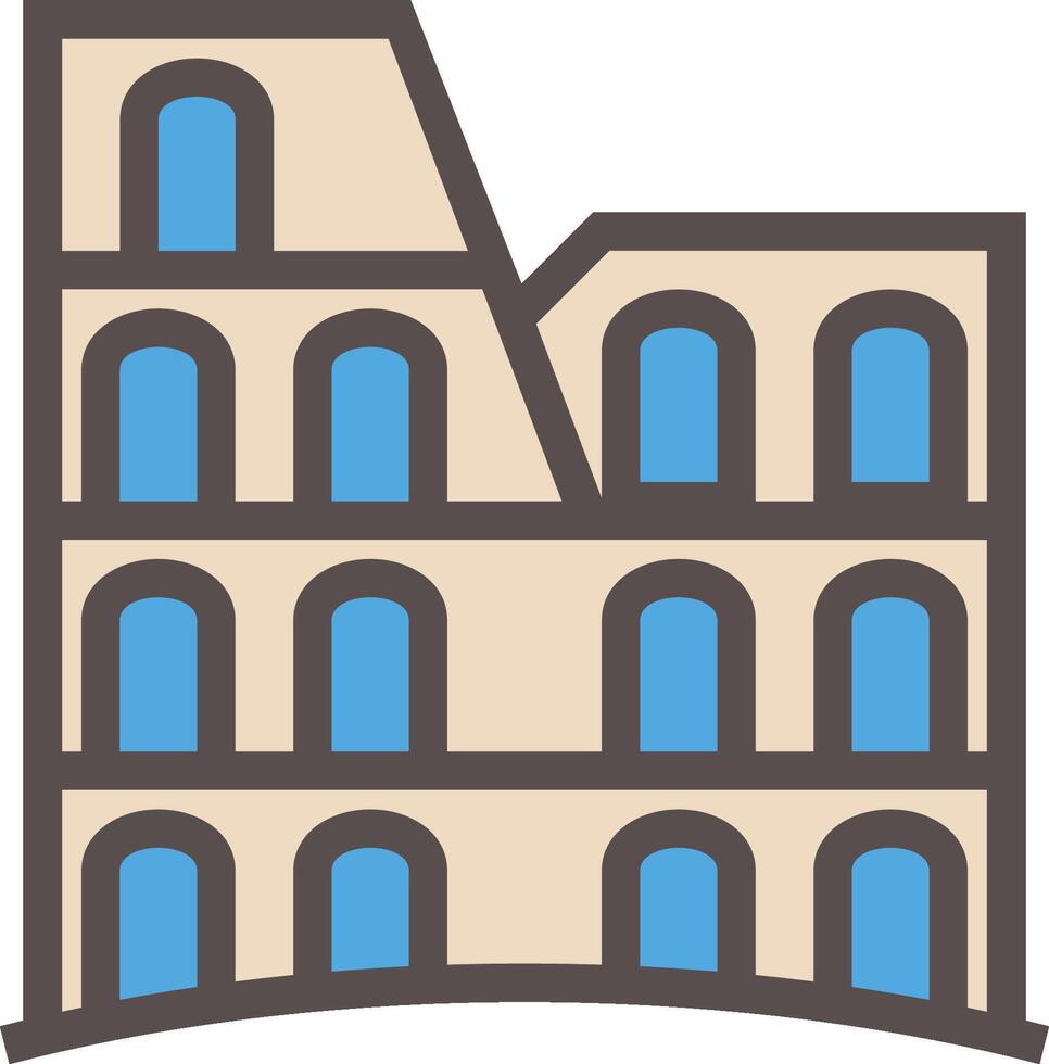 Colosseum icon illustration design vector