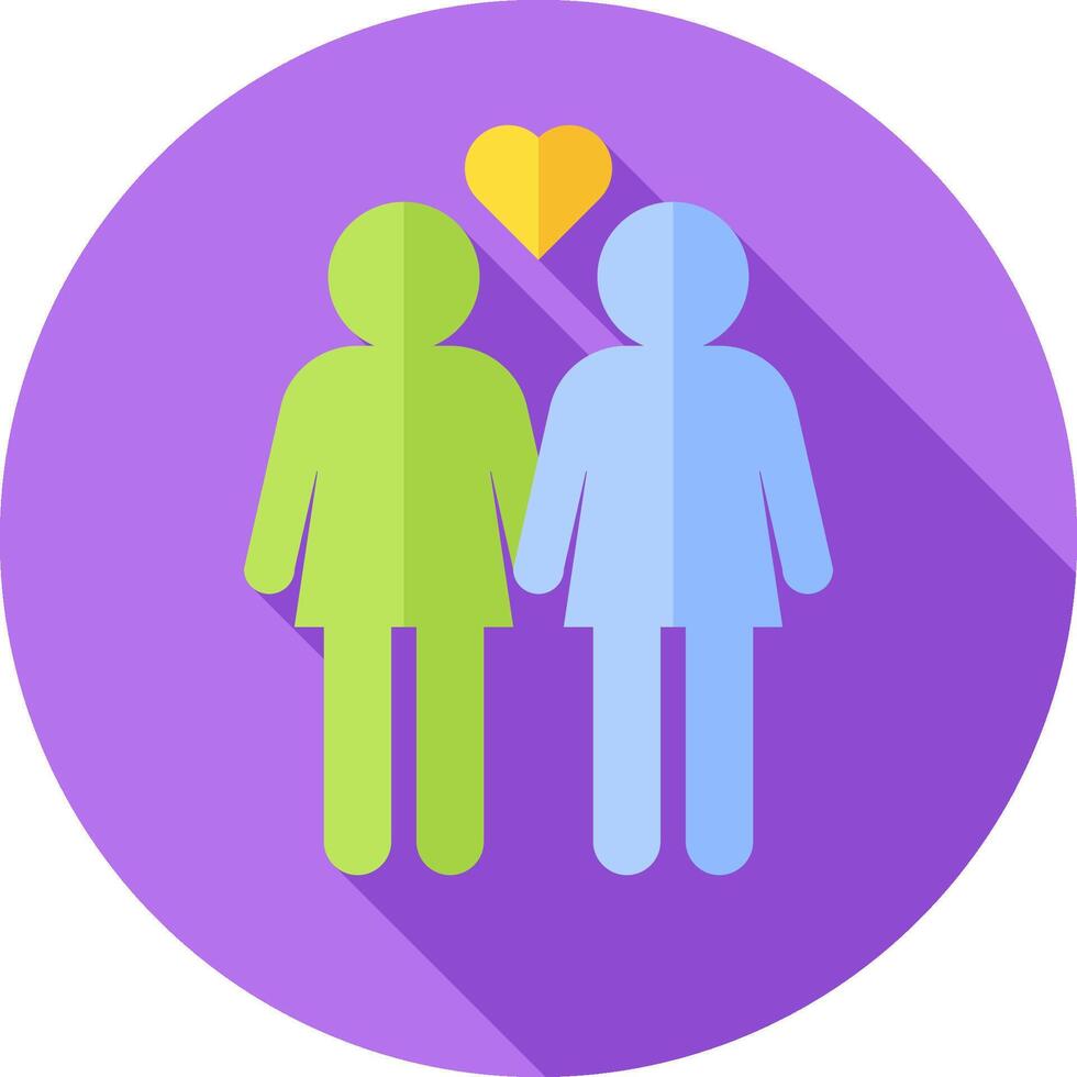 A flat icon of two people holding hands vector