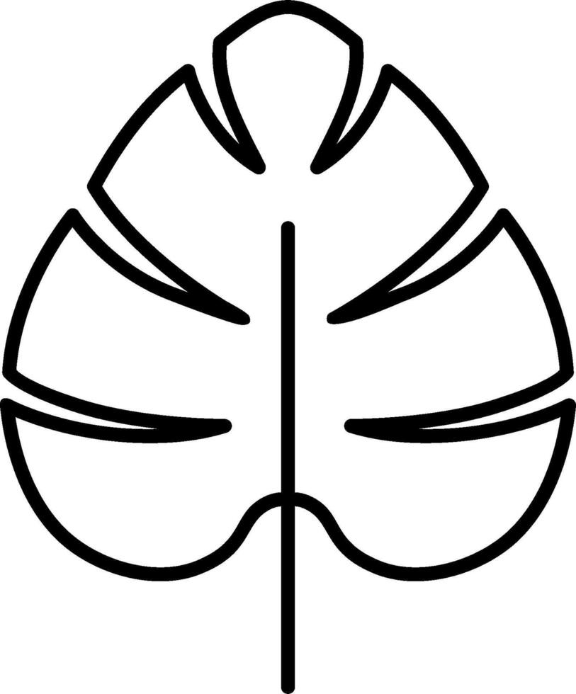 Monstera leaf icon illustration vector