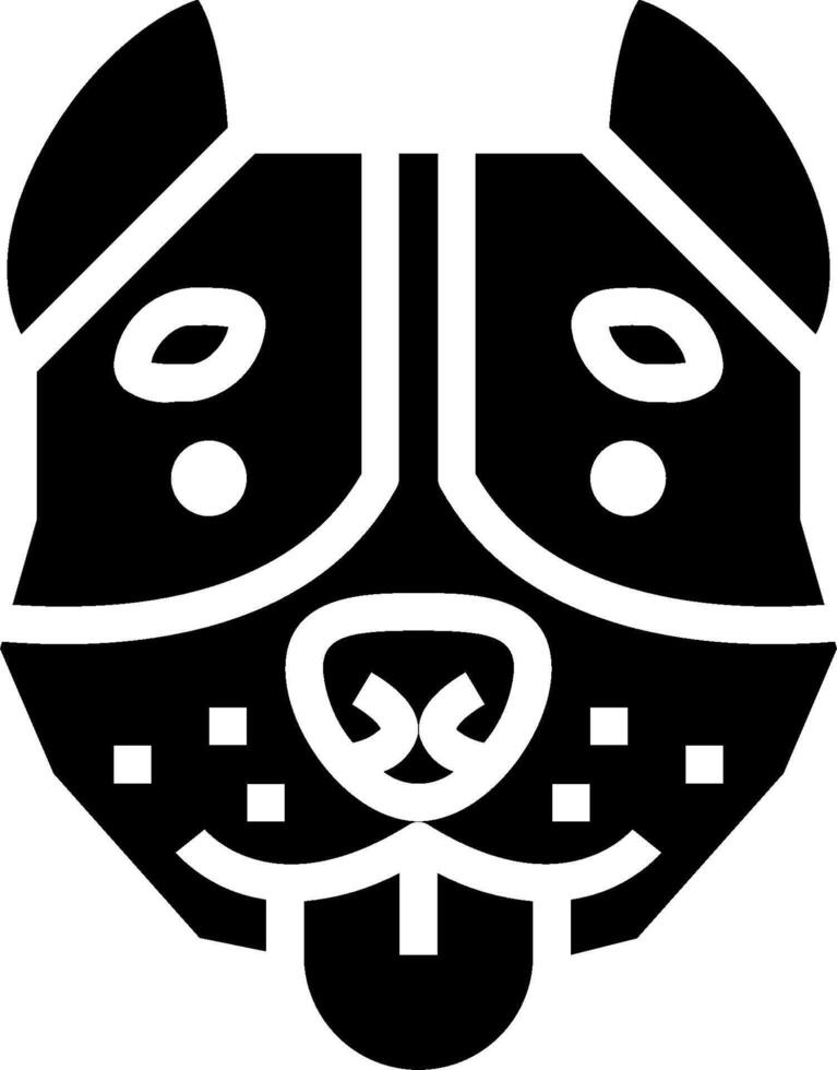 A black and white logo of a dog's head vector