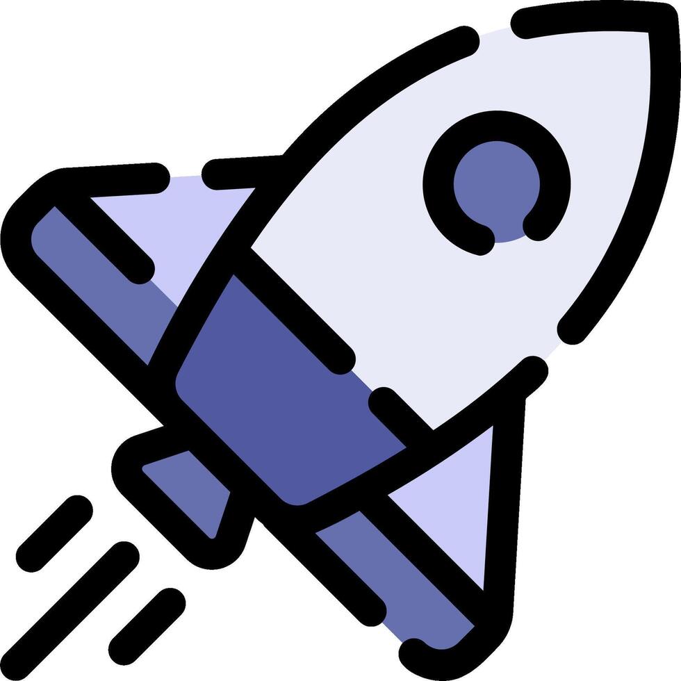 A rocket ship icon on a white background vector